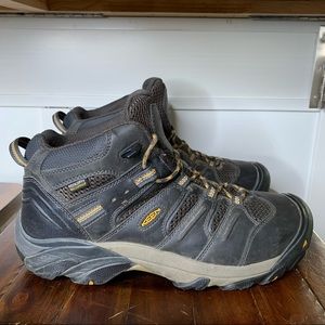 KEEN hiking Lansing MID Steel Toe Waterproof Work Utility Boots